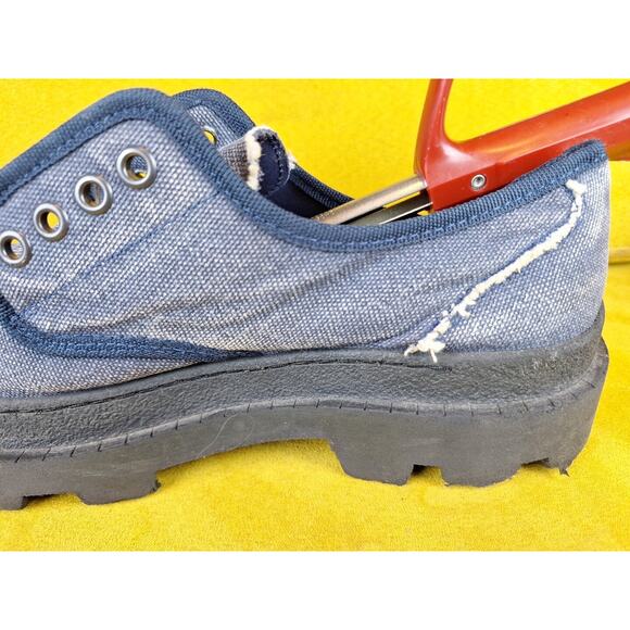 Zara Man Blue Black Denim Shoes Size 7-7.5 main image 13
